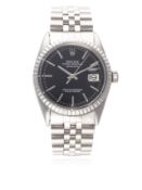 A GENTLEMAN'S STAINLESS STEEL ROLEX OYSTER PERPETUAL DATEJUST BRACELET WATCH CIRCA 1968, REF. 1603