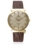 A RARE GENTLEMAN'S 18K SOLID GOLD OMEGA CONSTELLATION CHRONOMETER WRIST WATCH CIRCA 1952, REF. 14326