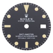 AN ORIGINAL ROLEX OYSTER PERPETUAL GMT MASTER DIAL CIRCA 1970s, REF. 1675 models, signed Singer on