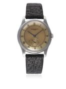 A RARE GENTLEMAN'S STAINLESS STEEL VACHERON & CONSTANTIN WRIST WATCH CIRCA 1950s D: Two tone
