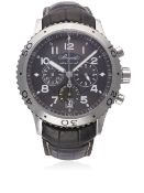A GENTLEMAN'S STAINLESS STEEL BREGUET TYPE XXI FLYBACK CHRONOGRAPH WRIST WATCH CIRCA 2008, REF. 3810