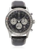 A RARE GENTLEMAN'S STAINLESS STEEL BREITLING NAVITIMER WRIST WATCH CIRCA 1970, REF. 7806