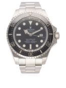 A GENTLEMAN'S STAINLESS STEEL ROLEX OYSTER PERPETUAL DATE DEEPSEA SEA DWELLER BRACELET WATCH DATED