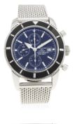 A GENTLEMAN'S STAINLESS STEEL BREITLING SUPEROCEAN HERITAGE CHRONOGRAPH BRACELET WATCH CIRCA 2010,