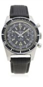 A GENTLEMAN'S STAINLESS STEEL LATOR DIVERS CHRONOGRAPH WRIST WATCH CIRCA 1960s D: Black dial with