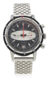 A RARE GENTLEMAN'S STAINLESS STEEL BREITLING DATORA CHRONOGRAPH BRACELET WATCH CIRCA 1970s, REF.