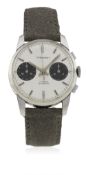 A GENTLEMAN'S TENEXACT CHRONOGRAPH WRIST WATCH CIRCA 1960s D: Silver 