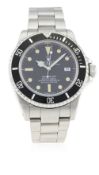 A RARE GENTLEMAN'S STAINLESS STEEL ROLEX OYSTER PERPETUAL DATE SEA DWELLER BRACELET WATCH CIRCA
