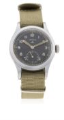 A GENTLEMAN'S BRITISH MILITARY LEMANIA W.W.W. WRIST WATCH CIRCA 1940s WITH 
