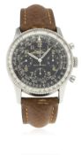 A RARE GENTLEMAN'S STAINLESS STEEL BREITLING AOPA NAVITIMER WRIST WATCH CIRCA 1960s, REF. 806