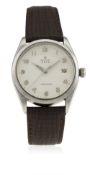 A GENTLEMAN'S STAINLESS STEEL ROLEX OYSTER PRECISION DATE WRIST WATCH CIRCA 1954, REF. 6294 WITH 