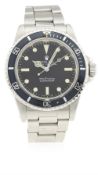 A GENTLEMAN'S STAINLESS STEEL ROLEX OYSTER PERPETUAL SUBMARINER BRACELET WATCH CIRCA 1978, REF. 5513
