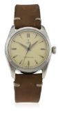 A RARE GENTLEMAN'S STAINLESS STEEL ROLEX TUDOR OYSTER WRIST WATCH CIRCA 1950, REF. 7904 WITH 