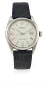 A GENTLEMAN'S STAINLESS STEEL ROLEX OYSTER PERPETUAL DATE WRIST WATCH CIRCA 1971, REF. 1500 D: