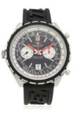 A GENTLEMAN'S STAINLESS STEEL BREITLING CHRONO MATIC NAVITIMER CHRONOGRAPH WRIST WATCH CIRCA