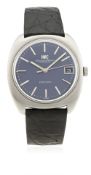 A GENTLEMAN'S STAINLESS STEEL IWC ELECTRONIC WRIST WATCH CIRCA 1970, WITH ORIGINAL BOX &