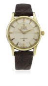 A GENTLEMAN'S STEEL & GOLD CAPPED OMEGA CONSTELLATION CHRONOMETER WRIST WATCH CIRCA 1961, REF. 14381