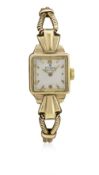 A LADIES 9CT SOLID GOLD ROLEX PRECISION BRACELET WATCH CIRCA 1950s  D: Silver dial with gilt