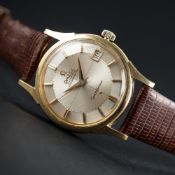 A RARE GENTLEMAN'S 18K SOLID GOLD OMEGA CONSTELLATION CHRONOMETER WRIST WATCH CIRCA 1961, REF.