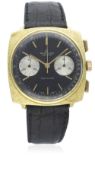 A GENTLEMAN'S GOLD PLATED BREITLING TOP TIME CHRONOGRAPH WRIST WATCH CIRCA 1970, REF. 2009 D: