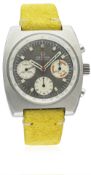 A RARE GENTLEMAN'S STAINLESS STEEL CERTINA CHRONOLYMPIC CHRONOGRAPH WRIST WATCH CIRCA 1970, REF.