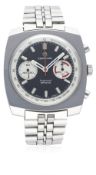 A RARE GENTLEMAN'S STAINLESS STEEL CERTINA ARGONAUT CHRONO CHRONOGRAPH BRACELET WATCH CIRCA 1970,