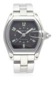 A GENTLEMAN'S STAINLESS STEEL CARTIER ROADSTER AUTOMATIC BRACELET WATCH CIRCA 2006, REF. 2510 WITH