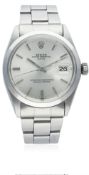 A GENTLEMAN'S STAINLESS STEEL ROLEX OYSTER PERPETUAL DATE BRACELET WATCH CIRCA 1969, REF. 1500 D: