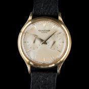 A RARE GENTLEMAN'S 18K SOLID GOLD JAEGER LECOULTRE 