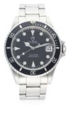A MID SIZE STAINLESS STEEL ROLEX TUDOR PRINCE OYSTERDATE SUBMARINER WRIST WATCH DATED 1990, REF.