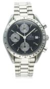 A GENTLEMAN'S STAINLESS STEEL OMEGA SPEEDMASTER AUTOMATIC CHRONOGRAPH BRACELET WATCH CIRCA 1992,