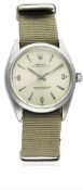A GENTLEMAN'S STAINLESS STEEL ROLEX OYSTER PERPETUAL WRIST WATCH CIRCA 1966, REF. 1002 D: Silver 