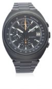 A GENTLEMAN'S PVD COATED HEUER AUTOMATIC CHRONOGRAPH BRACELET WATCH CIRCA 1980s, REF. 510.501 D: