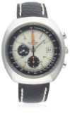 A GENTLEMAN'S STAINLESS STEEL BUCHERER AUTOMATIC CHRONOGRAPH WRIST WATCH CIRCA 1970s, REF. 9801 D: