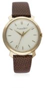 A GENTLEMAN'S LARGE SIZE 18K SOLID ROSE GOLD IWC SCHAFFHAUSEN WRIST WATCH CIRCA 1950s D: Silver dial