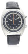 A GENTLEMAN'S LARGE SIZE STAINLESS STEEL OMEGA SEAMASTER CHRONOSTOP WRIST WATCH CIRCA 1968, REF.