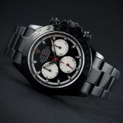 A RARE GENTLEMAN'S PVD COATED BAMFORD ROLEX OYSTER PERPETUAL COSMOGRAPH 