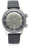 A GENTLEMAN'S STAINLESS STEEL LINEAR SUPER COMPRESSOR DIVERS WRIST WATCH CIRCA 1966, REF. 6364 D: