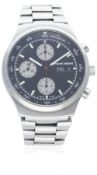 A GENTLEMAN'S STAINLESS STEEL ETERNA PORSCHE DESIGN AUTOMATIC CHRONOGRAPH BRACELET WATCH CIRCA