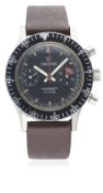 A GENTLEMAN’S STAINLESS STEEL CROTON CHRONOMASTER AVIATOR SEA DIVER CHRONOGRAPH WRIST WATCH CIRCA