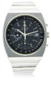 A RARE GENTLEMAN'S STAINLESS STEEL OMEGA SPEEDMASTER 125 AUTOMATIC CHRONOGRAPH BRACELET WATCH