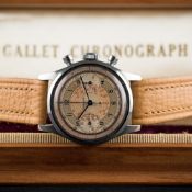 A RARE GENTLEMAN'S STAINLESS STEEL GALLET WATERPROOF 