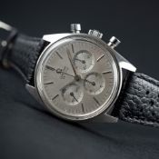A RARE GENTLEMAN'S STAINLESS STEEL OMEGA DE VILLE CHRONOGRAPH WRIST WATCH CIRCA 1968, REF. 145.