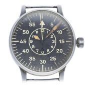 A RARE GERMAN MILITARY LUFTWAFFE B.UHR LACO NAVIGATORS WATCH CIRCA 1941, REF. FL23883 D: Black 