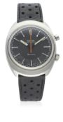A GENTLEMAN'S STAINLESS STEEL OMEGA CHRONOSTOP WRIST WATCH CIRCA 1968 D: Grey dial with silver