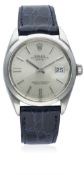 A GENTLEMAN'S STAINLESS STEEL ROLEX OYSTER PERPETUAL DATE WRIST WATCH CIRCA 1971, REF. 1500 D: