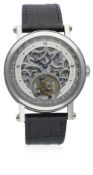 A GENTLEMAN'S STAINLESS STEEL 60 SECOND FLYING TOURBILLON WRIST WATCH CIRCA 2000, LIMITED EDITION D: