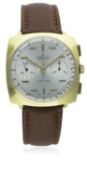 A GENTLEMAN'S GOLD PLATED BREITLING TOP TIME CHRONOGRAPH WRIST WATCH CIRCA 1970, REF. 2008 D: Silver