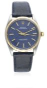 A RARE GENTLEMAN'S STEEL & PINK GOLD ROLEX OYSTER PERPETUAL WRIST WATCH CIRCA 1967, REF. 1005 D: