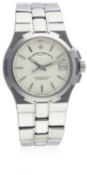 A GENTLEMAN'S STAINLESS STEEL VACHERON CONSTANTIN OVERSEAS AUTOMATIC CHRONOMETER BRACELET WATCH